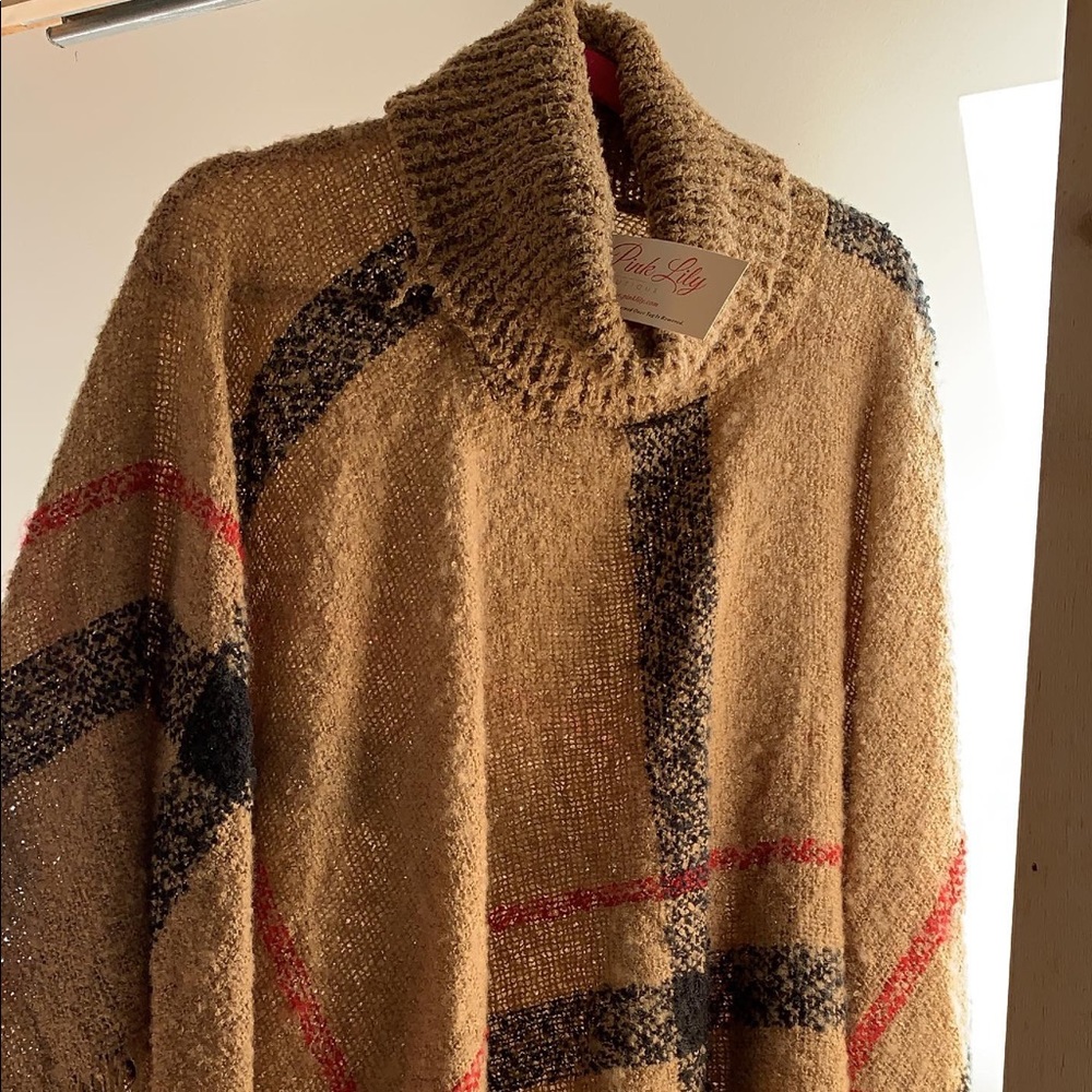 Brown poncho